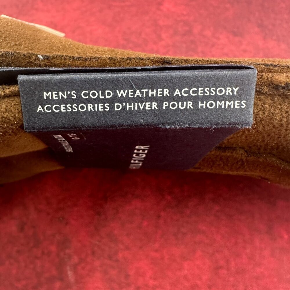 TOMMY HILFIGER MEN'S BROWN SUEDE GLOVES WITH A SHERPA LINING BRAND NEW SIZE L/XL - Picture 5 of 8